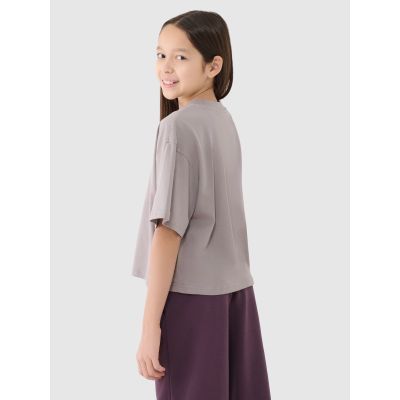 4. Oversize-Crop-Top mit Print für Mädchen 4F 4FJRSS25TTSHF2587-83S