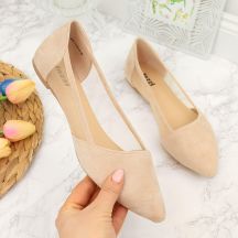Jezzi W EVE59B beige Ballerinas mit spitzer Zehenpartie 