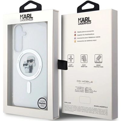 8. Karl Lagerfeld IML Karl&Choupette MagSafe Hülle für Samsung Galaxy S24 – transparent