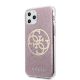 2. Guess GUHCN58PCUGLPI iPhone 11 Pro różowy/pink hard case 4G Circle Glitter