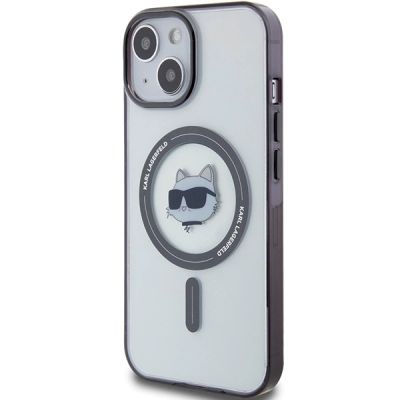 2. Karl Lagerfeld KLHMP15MHCHNOTK iPhone 15 Plus 6,7" transparentes Hardcase IML Choupette`s Head MagSafe