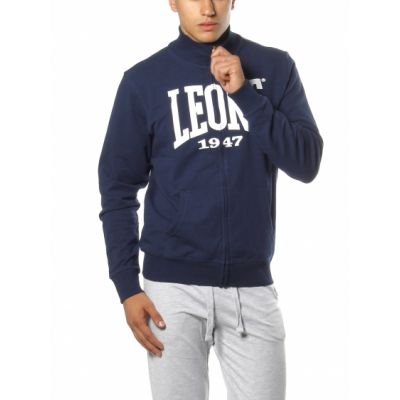 2. Herren Sweatshirt LEONE LSM314/S16 marineblau "M"