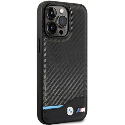 4. BMW Leder-Carbon-Hülle für iPhone 13 Pro Max – Schwarz