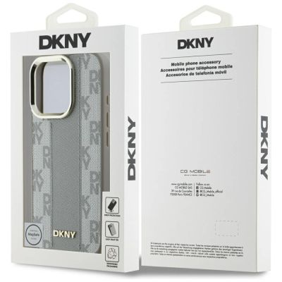 8. DKNY Magsafe iPhone 16 Pro Hülle mit Karomuster - Beige