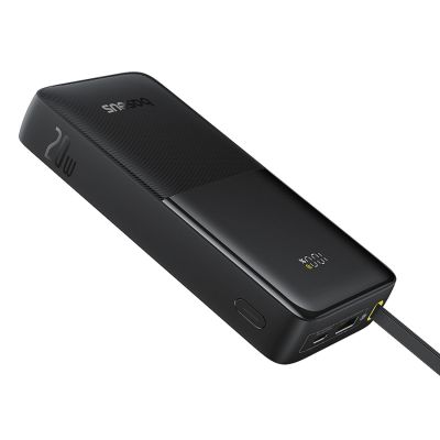 2. Baseus Bipow 2 20000mAh 20W Powerbank mit Digitalanzeige und integriertem USB-C-Kabel – Schwarz