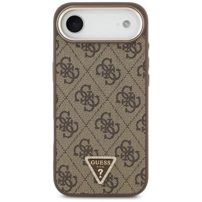 3. Guess 4G Triangle Logo MagSafe Case für iPhone Air Braun - Gold