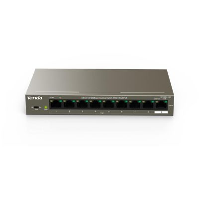 5. Tenda TEF1109P-8-102W Fast Ethernet (10/100) Netzwerkverbindungen unterstützen PoE Metallic