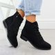 5. Schwarze Damen-Ankle-Boots aus durchbrochenem Wildleder, S.Barski HY52-535