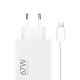 4. Xiaomi BHR9465EU 67W 6,2A USB-A-Wandladegerät mit USB-C-Kabel – Weiß