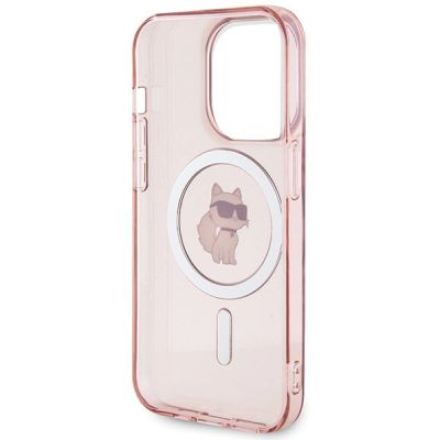 7. Karl Lagerfeld IML Choupette MagSafe Hülle für iPhone 15 Pro – Rosa