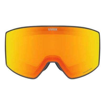 2. Uvex Skibrille scenic FM für Wintersport, Schwarz, Herren, Rot, sphärische Linse
