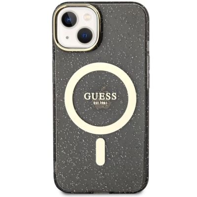 3. Guess GUHMP14MHCMCGK iPhone 14 Plus 6,7" schwarz/schwarze Hardcase Glitter Gold MagSafe