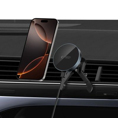 10. Tech-Protect mm15W-V5 Magnetische MagSafe-Auto-Lüftungshalterung – Schwarz