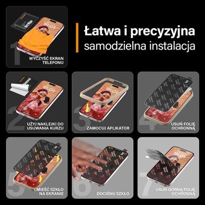 12. PanzerGlass Ultra-Wide Fit Privacy gehärtetes Glas mit Positionierer für iPhone 15 Pro