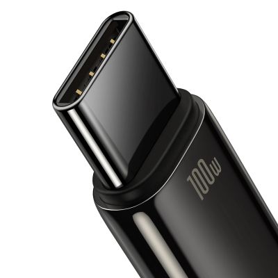 2. Baseus Wolfram Gold USB-A auf USB-C Kabel 480Mb/s 100W 2m Schwarz (CAWJ000101)