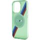 6. BMW M Tricolor Stripes MagSafe Hülle für iPhone 15 Pro – grün