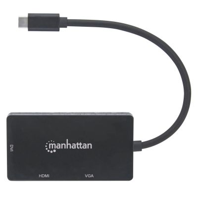 5. MANHATTAN-ADAPTER MULTIPORT USB-C 3.1 AUF HDMI/DVI/VGA M/F