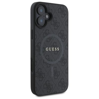 4. Guess 4G Ring Classic Logo MagSafe-Hülle für iPhone 16 – Schwarz