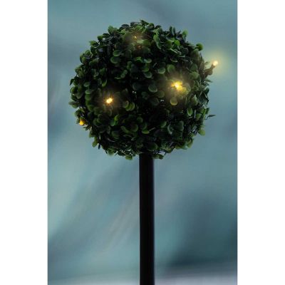 13. Set aus 3 Buchsbaumkugeln mit 27 LEDs