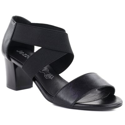 Schwarze Jezzi RMR1954-27 Riemchensandalen für Damen