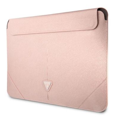 2. Guess Saffiano Triangle Logo-Hülle für einen 16-Zoll-Laptop – Rosa