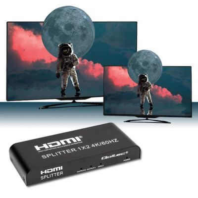 4. QOLTEC Splitter 2xHDMI 4Kx2K | 6GB/s | 60Hz
