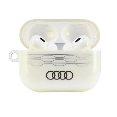 2. Audi IML-Hülle mit geometrischem Muster für AirPods Pro 2, Weiß