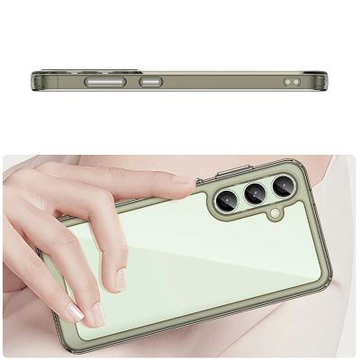 4. Outer Space Silikonhülle mit Gelrahmen für Samsung Galaxy S24 FE – Transparent und Schwarz