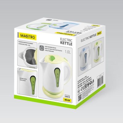 5. Elektrischer Wasserkocher 1 l 1000 W MR-028-GREEN MAESTRO