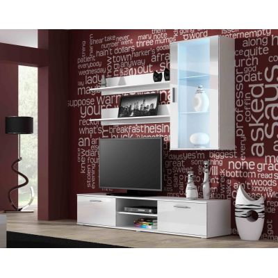 3. TV-Schrank SOHO 180 weiß/glänzend weiß