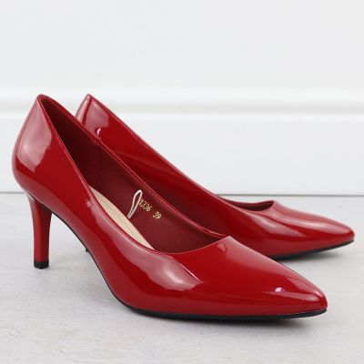 5. Damen-Pumps aus Lackleder, rot, Sergio Leone 1336