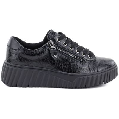 2. Damen-Plateauschuhe aus Lackleder, schwarz, Vinceza 133134