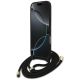 4. Guess 4G Big Logo Cord Strap Crossbody Case für iPhone Air - Schwarz