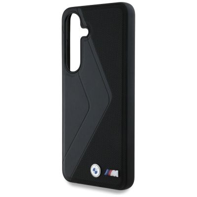 6. BMW Leder Oversized Stripes MagSafe Hülle für Samsung Galaxy S25 - Schwarz