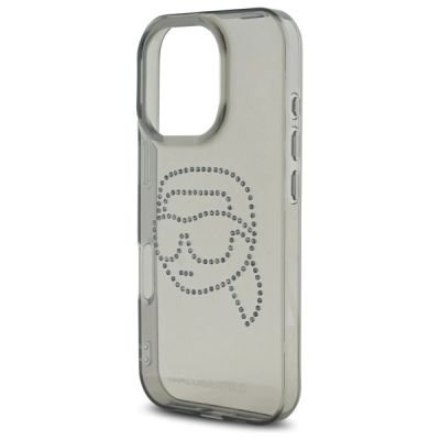 6. Karl Lagerfeld KLHCP16XHKHDCELK iPhone 16 Pro Max 6,9" schwarz/schwarz Hardcase IML Strasssteine ​​Karl Head