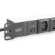 4. Digitus PDU 19" Rackmount-Steckdosenleiste, 10 x C13-Steckdosen, 2,0 m, 1 x C14-Stecker, 10 A, Überlastschutz, Aluminiumprofil