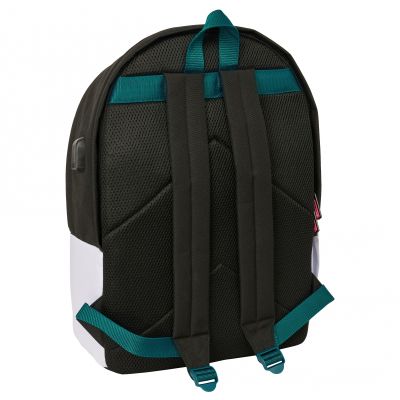 4. Real Madrid Sportrucksack mit USB-Anschluss und Laptopfach, Doppelrucksack 612554820