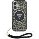 2. Guess HC IML Leopard Triangle Cord Strap MagSafe iPhone 16 Hülle - Braun