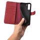 10. iCarer Haitang Leder Wallet Case Ledertasche für Samsung Galaxy S22+ (S22 Plus) Wallet Gehäuse Cover Rot (AKSM05RD)
