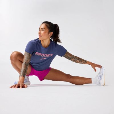 5. Distance Short Sleeve 3.0 Lauf-T-Shirt für Damen, Blau