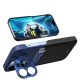 3. Leder Stand Case für Samsung Galaxy S23+ Cover Kartenetui mit Ständer blau