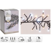 WEIHNACHTSLICHTER LICHTERKETTE 576 LED TIMER KALT-WARMWEISS