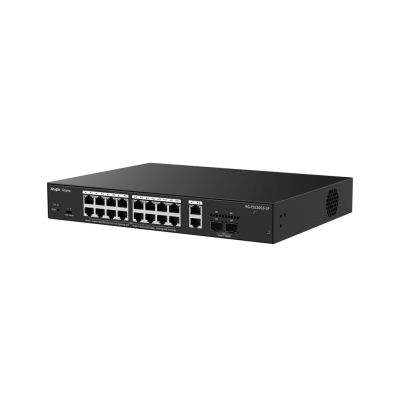 4. Ruijie Networks RG-ES220GS-LP Managed Network Switch L2 Gigabit Ethernet (10/100/1000) unterstützt PoE Desktop Schwarz