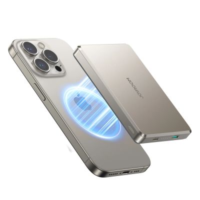 Joyroom JR-PBM08 Pro Powerbank 22,5 W 10000 mAh mit kabelloser Ladefunktion und 2x USB-C-Anschlüssen – Titan
