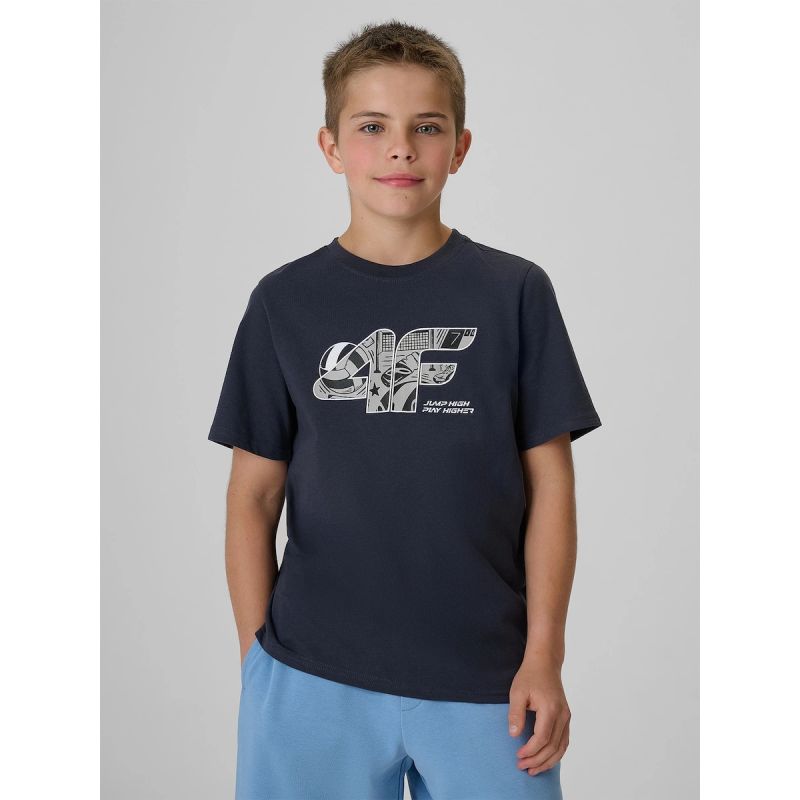 Jungen-T-Shirt mit Print im Regular Fit 4F 4FJRAW26TTSHM4349-22S