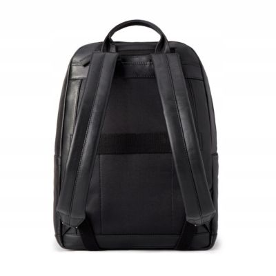 4. Puccini Royal Collection Herren-Lederrucksack für 15,6"-Laptops, Schwarz - LGD6323-1