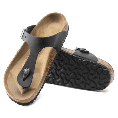 8. Birkenstock Gizeh NU Oiled Black Regular Flip-Flops für Damen/Herren (0845251)