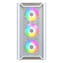 Montech XR PC-Gehäuse aus Holz, Midi-Tower, ATX, ARGB, gehärtetes Glas – Weiß