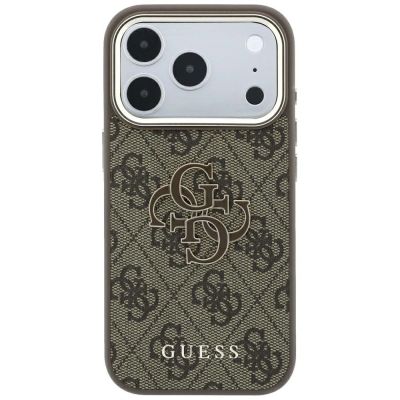 3. Guess 4G & Big Resin Logo Hülle für iPhone 17 Pro Max / 18 Pro Max - Braun