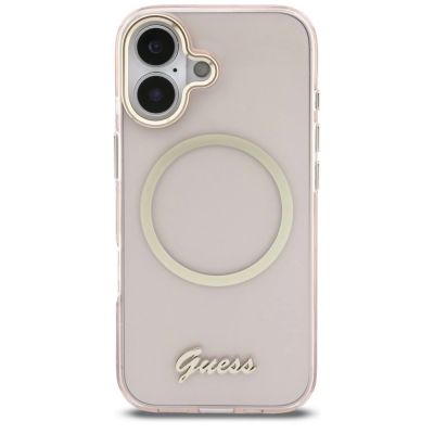 3. Guess IML Script Metal MagSafe Hülle für iPhone 17 - Pink
